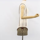 GUCCI GG Supreme Web Sherry Line Bag PVC Beige Gold 004 02 047 Auth 163828-22