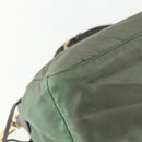 PRADA Shoulder Bag Nylon Green Gold Auth 163834-17