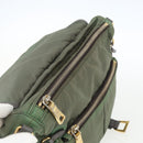 PRADA Shoulder Bag Nylon Green Gold Auth 163834-10