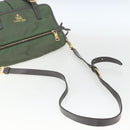 PRADA Shoulder Bag Nylon Green Gold Auth 163834-7