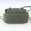 PRADA Shoulder Bag Nylon Green Gold Auth 163834-5