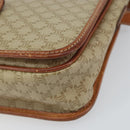 CELINE Macadam Canvas Circle Shoulder Bag Beige Gold Auth 163837-10