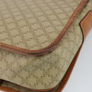 CELINE Macadam Canvas Circle Shoulder Bag Beige Gold Auth 163837-12