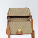 CELINE Macadam Canvas Circle Shoulder Bag Beige Gold Auth 163837-16