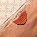 CELINE Macadam Canvas Circle Shoulder Bag Beige Gold Auth 163837-17
