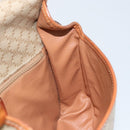 CELINE Macadam Canvas Circle Shoulder Bag Beige Gold Auth 163837-19