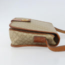 CELINE Macadam Canvas Circle Shoulder Bag Beige Gold Auth 163837-4