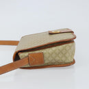 CELINE Macadam Canvas Circle Shoulder Bag Beige Gold Auth 163837-5