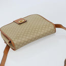 CELINE Macadam Canvas Circle Shoulder Bag Beige Gold Auth 163837-6