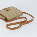 CELINE Macadam Canvas Circle Shoulder Bag Beige Gold Auth 163837-7