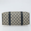 GUCCI GG Supreme Sherry Line Boston Bag PVC Navy Gold 116 02 006 Auth 163838-5