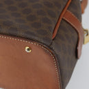 CELINE Macadam Canvas Hand Bag PVC Leather Brown Gold Auth 163842-12