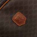 CELINE Macadam Canvas Hand Bag PVC Leather Brown Gold Auth 163842-16