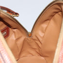 CELINE Macadam Canvas Hand Bag PVC Leather Brown Gold Auth 163842-19