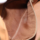 CELINE Macadam Canvas Hand Bag PVC Leather Brown Gold Auth 163842-22
