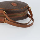 CELINE Macadam Canvas Hand Bag PVC Leather Brown Gold Auth 163842-7