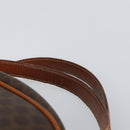 CELINE Macadam Canvas Hand Bag PVC Leather Brown Gold Auth 163842-8