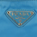 PRADA Shoulder Bag Nylon Blue Silver Auth 163845V-18
