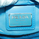 PRADA Shoulder Bag Nylon Blue Silver Auth 163845V-20