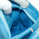 PRADA Shoulder Bag Nylon Blue Silver Auth 163845V-22