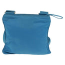 PRADA Shoulder Bag Nylon Blue Silver Auth 163845V-2