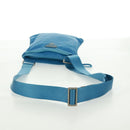 PRADA Shoulder Bag Nylon Blue Silver Auth 163845V-7