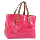 LOUIS VUITTON Monogram Vernis Reade PM Bag Fuchsia Pink M91221 LV Auth 163846-1
