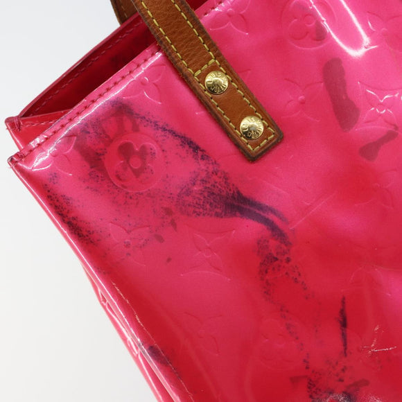 LOUIS VUITTON Monogram Vernis Reade PM Bag Fuchsia Pink M91221 LV Auth 163846