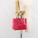 LOUIS VUITTON Monogram Vernis Reade PM Bag Fuchsia Pink M91221 LV Auth 163846-22