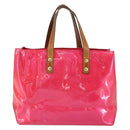 LOUIS VUITTON Monogram Vernis Reade PM Bag Fuchsia Pink M91221 LV Auth 163846-2