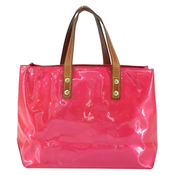 LOUIS VUITTON Monogram Vernis Reade PM Bag Fuchsia Pink M91221 LV Auth 163846
