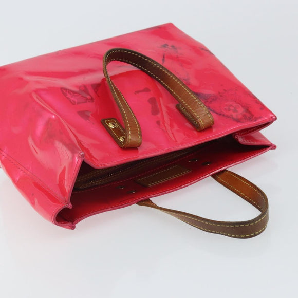 LOUIS VUITTON Monogram Vernis Reade PM Bag Fuchsia Pink M91221 LV Auth 163846