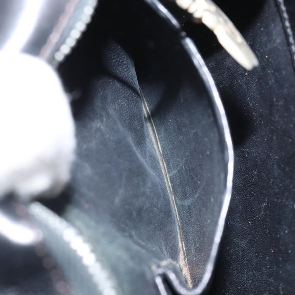 CELINE Horse Carriage Shoulder Bag Leather Black Gold Auth 163847