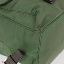 PRADA Backpack Nylon Green Silver Auth 163851-12