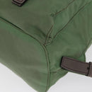 PRADA Backpack Nylon Green Silver Auth 163851-13