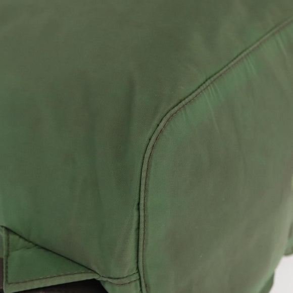 PRADA Backpack Nylon Green Silver Auth 163851