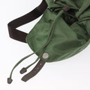 PRADA Backpack Nylon Green Silver Auth 163851-18