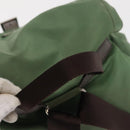 PRADA Backpack Nylon Green Silver Auth 163851-7