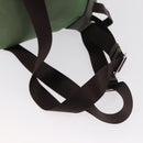 PRADA Backpack Nylon Green Silver Auth 163851-9