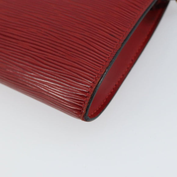 LOUIS VUITTON Epi Pochette Accessoires Pouch Red M52947 LV Auth 163858