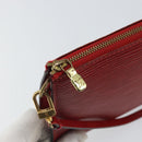 LOUIS VUITTON Epi Pochette Accessoires Pouch Red M52947 LV Auth 163858-10