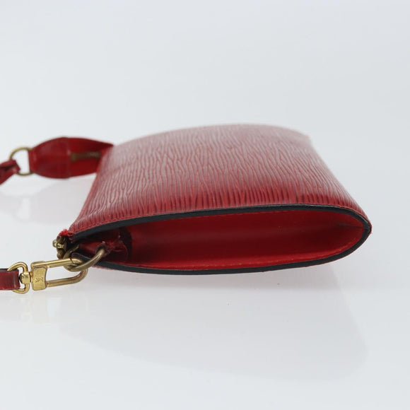 LOUIS VUITTON Epi Pochette Accessoires Pouch Red M52947 LV Auth 163858