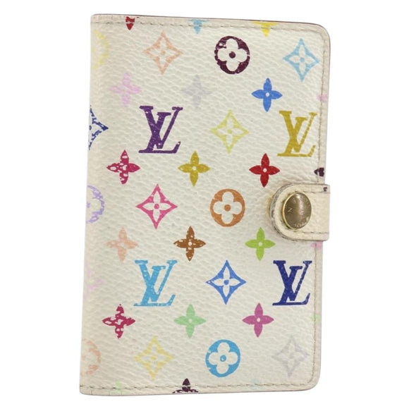 LOUIS VUITTON Monogram Multicolor Agenda Mini Cover White M92653 LV Auth 163859