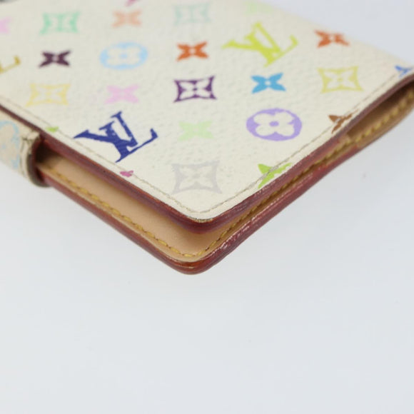 LOUIS VUITTON Monogram Multicolor Agenda Mini Cover White M92653 LV Auth 163859