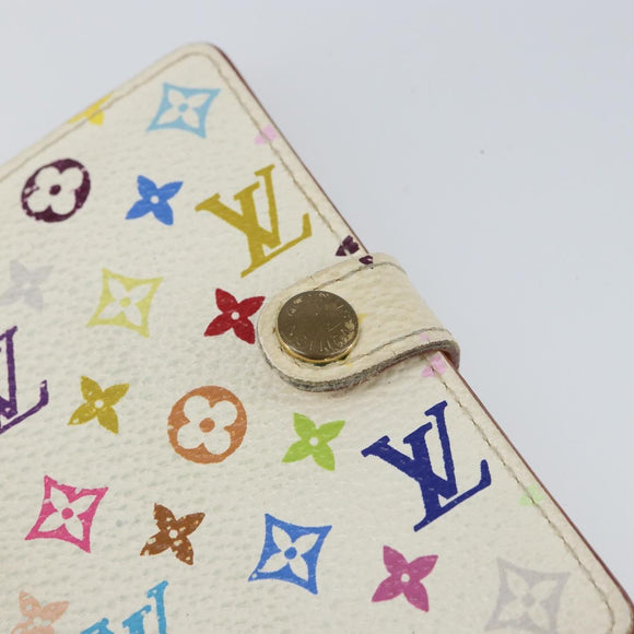 LOUIS VUITTON Monogram Multicolor Agenda Mini Cover White M92653 LV Auth 163859