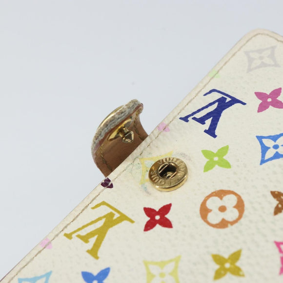 LOUIS VUITTON Monogram Multicolor Agenda Mini Cover White M92653 LV Auth 163859