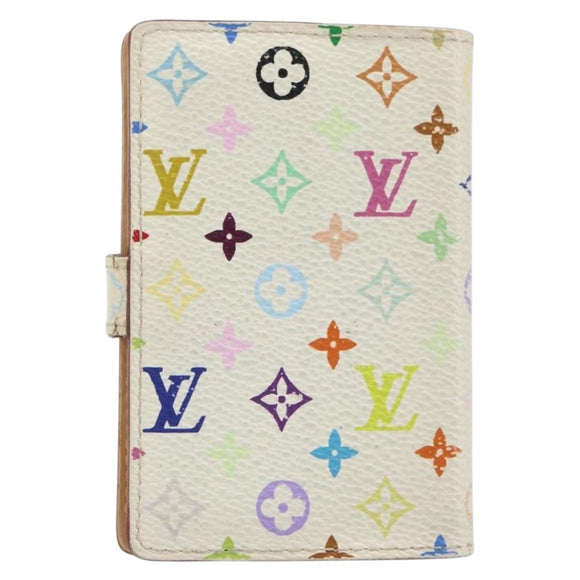 LOUIS VUITTON Monogram Multicolor Agenda Mini Cover White M92653 LV Auth 163859