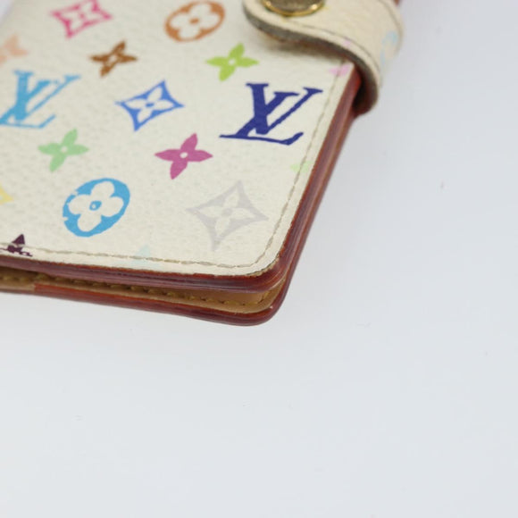 LOUIS VUITTON Monogram Multicolor Agenda Mini Cover White M92653 LV Auth 163859