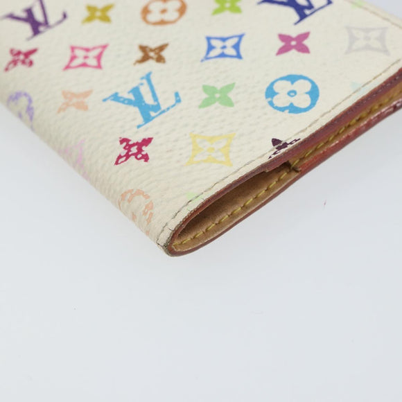 LOUIS VUITTON Monogram Multicolor Agenda Mini Cover White M92653 LV Auth 163859