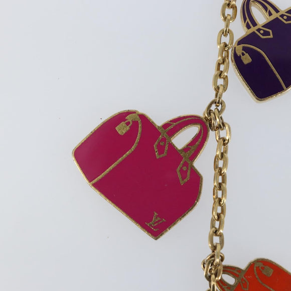 LOUIS VUITTON Chain Iconic Bag Charm metal Gold Tone M66985 LV Auth 163860